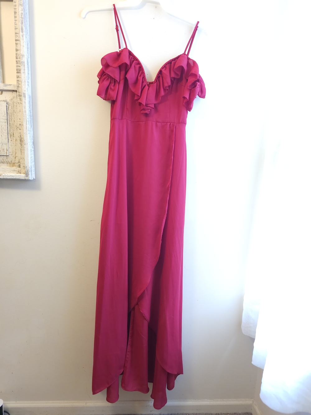 SHEIN Ruffle Wrap Maxi Dress